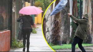 Lluvia con ráfagas de hasta 50 km/h: Estas son las zonas en las que caerían precipitaciones este miércoles