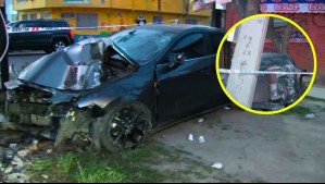 Conductor habría estado bajo los efectos de la droga: Vehículo impacta con poste de tendido eléctrico en Conchalí