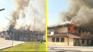 Voraz incendio afectó a casona municipal de Peñalolén: Cerca de 100 personas fueron evacuadas