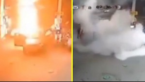 Video muestra auto incendiándose mientras le cargaban combustible en una bencinera de Argentina