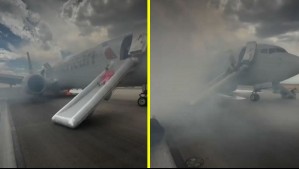 Video muestra evacuación de avión que se estaba quemando en aeropuerto de Estados Unidos