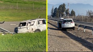 Un muerto deja volcamiento de vehículo con encargo por robo en Buin