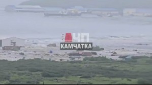 Video muestra olas ingresando a la costa de Kamchatka posterior al terremoto en Rusia