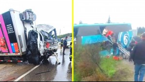 Un fallecido y 15 heridos deja choque entre bus y camión en San Pedro de Melipilla