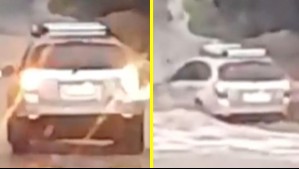Video muestra auto siendo arrastrado por estero en Punitaqui: Conductor fue rescatado por Carabineros