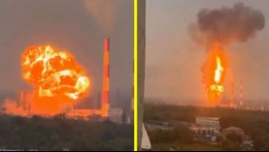 Video muestra gran explosión en refinería de Rusia tras ataque con drones