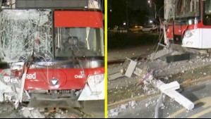 Chocó contra un poste de luz: Bus Red protagoniza accidente de tránsito en Providencia
