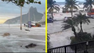 Olas de 4 metros impactan playa en Río de Janeiro: Afectó quioscos y vehículos