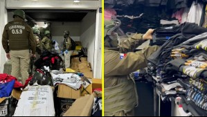 Zapatillas, jeans, parkas, polerones y poleras de distintas marcas: Estos son los productos falsos decomisados en Meiggs