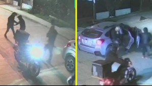 Le robaron hasta la moto: Video muestra violento asalto a repartidor de comida en Conchalí