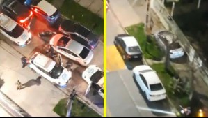 Escapó por la vereda y chocó patrullas: Video muestra la insólita fuga de un conductor en San Miguel