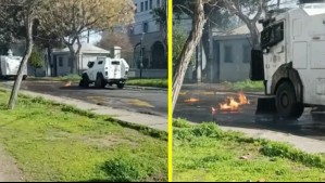 Es exalumno del INBA: Menor de 15 años es una persona de interés por disturbios que dejaron a un docente rociado con bencina