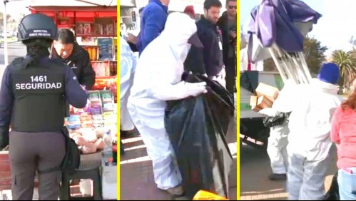 Desde bebidas y papas fritas hasta ropa: Retiran comercio ambulante que se instalaba afuera de Metro Macul