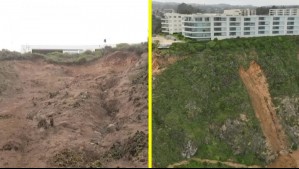 Gran socavón afecta a zona de Algarrobo: Está a metros de edificio de departamentos