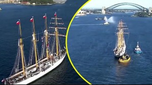 Así fue el arribo del buque escuela Esmeralda a Sídney: La 'Dama Blanca' recibió amplia cobertura en Australia