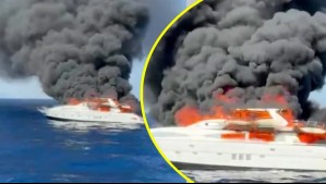 Yate de lujo se incendia y se hunde frente a Formentera: Tripulantes fueron rescatados