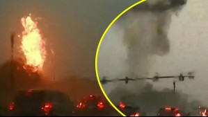 Video capta momento en que un rayo provoca una bola de fuego en plena carretera en EEUU