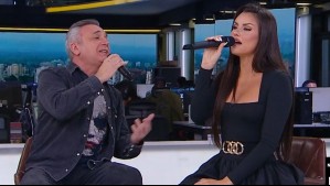 Luis Jara y Emilia Dides deleitan cantando 'Tu falta de querer' a dúo en Meganoticias Alerta