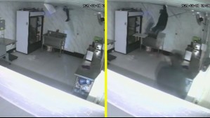 Ladrón entró a una carnicería y hasta comió jamón: Video capta a delincuente que cayó del techo tras intentar escapar