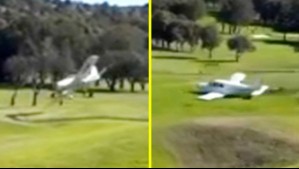 Video muestra a avioneta estrellándose en un campo de golf en Australia