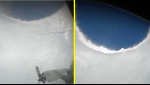 Avión voló en el ojo del huracán Erin y mostró el sorprendente panorama que se vive en su interior
