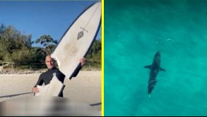 Impactante: Así quedó la tabla de un surfista que fue atacado por un tiburón en Australia