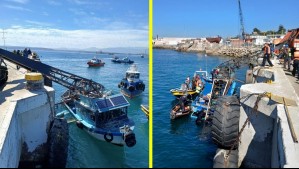 Accidente en muelle de Quintero: Una persona resulta herida tras desplome de grúa sobre una embarcación