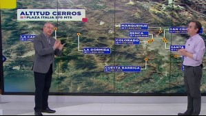 Isoterma 0 a los 900 metros: Este mapa muestra en qué cerros de Santiago podría nevar