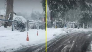 Intensa nevazón en el Cajón del Maipo: Limitan tránsito solo para algunos vehículos