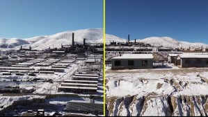 Video muestra a la desértica localidad de Potrerillos cubierta de nieve