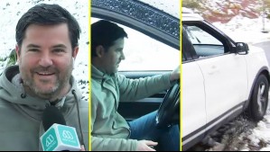 Conductora regresaba de un happy hour y debió abandonar su auto por la nieve: Su esposo es hijo de exalcalde y ya lo recuperó