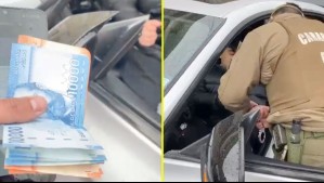 'Te equivocaste po' guacho': Hombre fue detenido por intentar sobornar a Carabineros con $100 mil pesos en barrio Meiggs