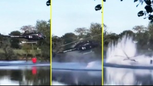 Helicóptero sufre abrupta caída al agua durante combate de gigantesco incendio en Francia