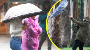 Lluvias y vientos de hasta 80 km/h: Estas son las zonas en las que caerían precipitaciones este miércoles