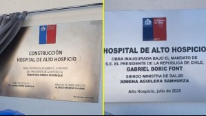 Servicio de Salud responde a polémica por cambio de placa de Piñera por una de Boric en Hospital de Alto Hospicio