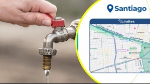 Megacorte de agua en la comuna de Santiago: Revisa el mapa de las zonas afectadas