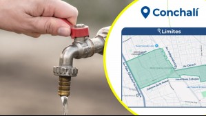 Megacorte de agua en la comuna de Conchalí: Revisa el mapa de las zonas afectadas