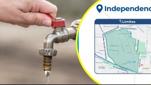 Megacorte de agua en la comuna de Independencia: Revisa el mapa de las zonas afectadas