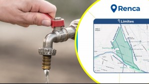 Megacorte de agua en la comuna de Renca: Revisa el mapa de las zonas afectadas