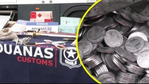 Aduanas incauta 335 mil monedas de $500 y millonaria carga ilegal con armas, billetes y otros artículos en San Antonio