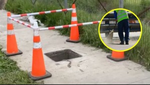 Trabajadora cae a pozo de tres metros mientras realizaba labores de aseo en Renca