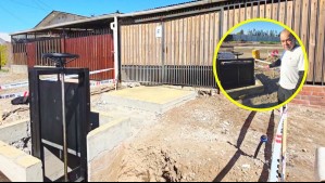 Vecino de Rengo denuncia instalación de compuertas para canal de regadío frente al portón de su casa: No puede guardar su auto