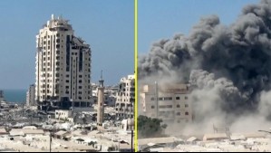 Video capta ataque israelí a edificio de 14 pisos en Gaza: Se desplomó en tan solo segudos