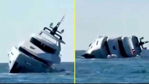 Video muestra momento exacto en que se hunde un yate recién inaugurado al norte de Turquía