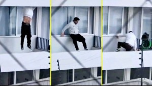 Detienen al 'Spiderman del centro': Video muestra a delincuente huyendo por balcones de edificio tras cometer un robo