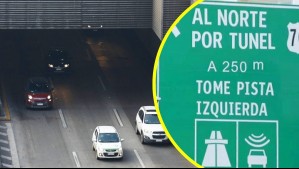 Polémica señalética en Costanera Norte causa confusión en automovilistas: Muchos pasan de largo