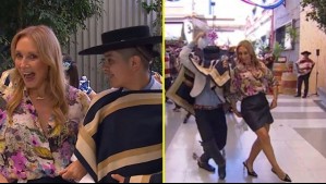 ¡Tiki tiki ti! Karen Doggenweiler saca aplausos con pie de cueca junto a grupo folclórico