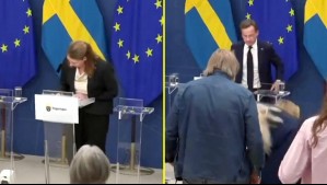 Ministra de Salud se desmaya justo durante su presentación en el cargo en Suecia