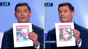 Parisi muestra fotos de Piñera y Pinochet para emplazar a Matthei: La calificó de 'traidora' en pleno debate