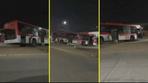 Video muestra micro vandalizada en medio de disturbios en Quilicura